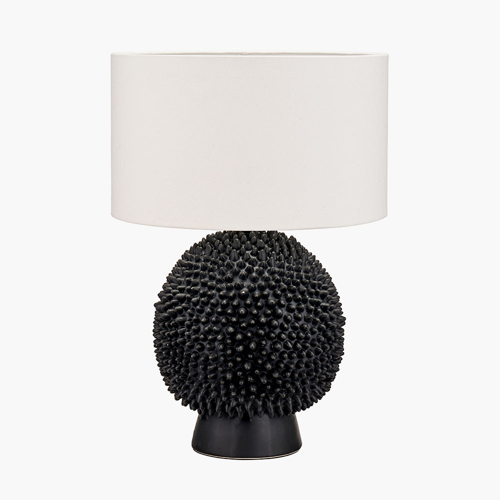 Wrenley Black Ceramic Sea Urchin Table Lamp - Base Only